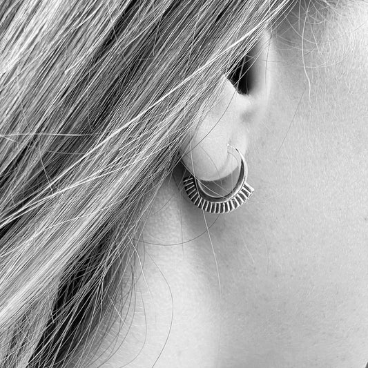 Half Hoop Fan Earrings - The Kristal Collection