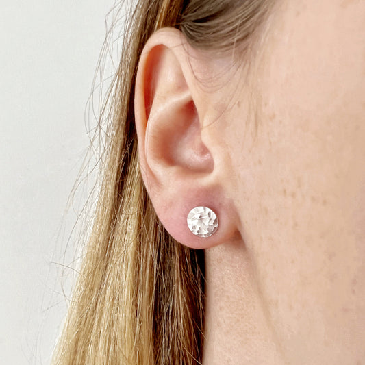 Textured Disc Earstuds - The Kristal Collection