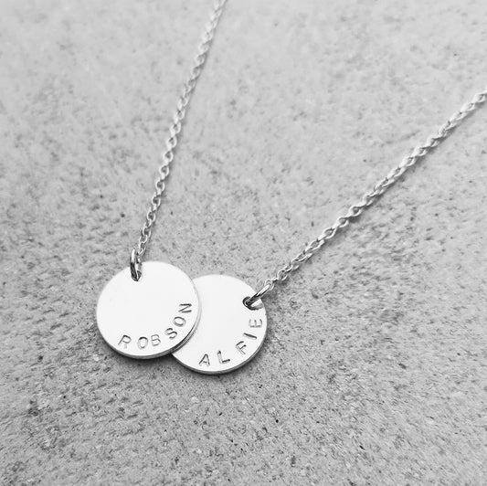 Personalised Double MIDI Disc Necklace